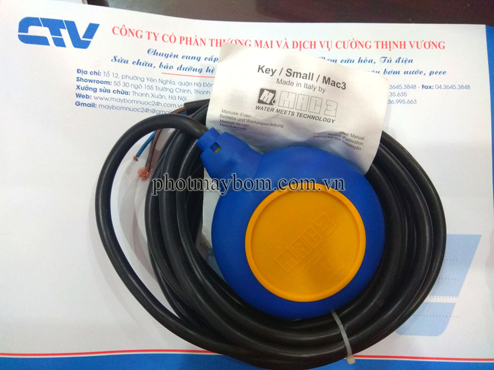 Phao điện máy bơm Mac3 Italy giá rẻ nhất tại Hà Nội